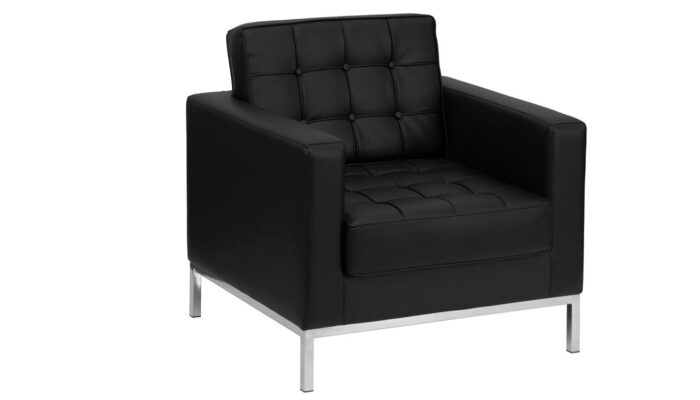 Sofa đơn da đen
