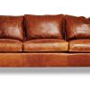 Sofa văng da nâu cam đất