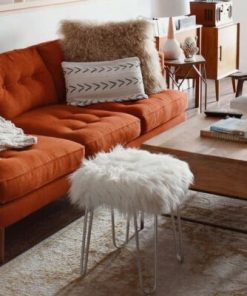 Sofa văng vải cam